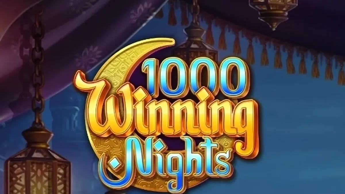 Interface do jogo de slot 1000 Winning Nights em um dispositivo móvel